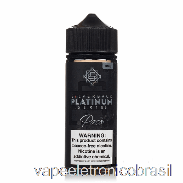 Vape Recarregável Paco - Silverback Platinum Series - 120ml 3mg